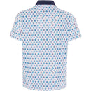 Original Penguin All-Over Atomic Cocktail Print Polo Shirt - Black Iris