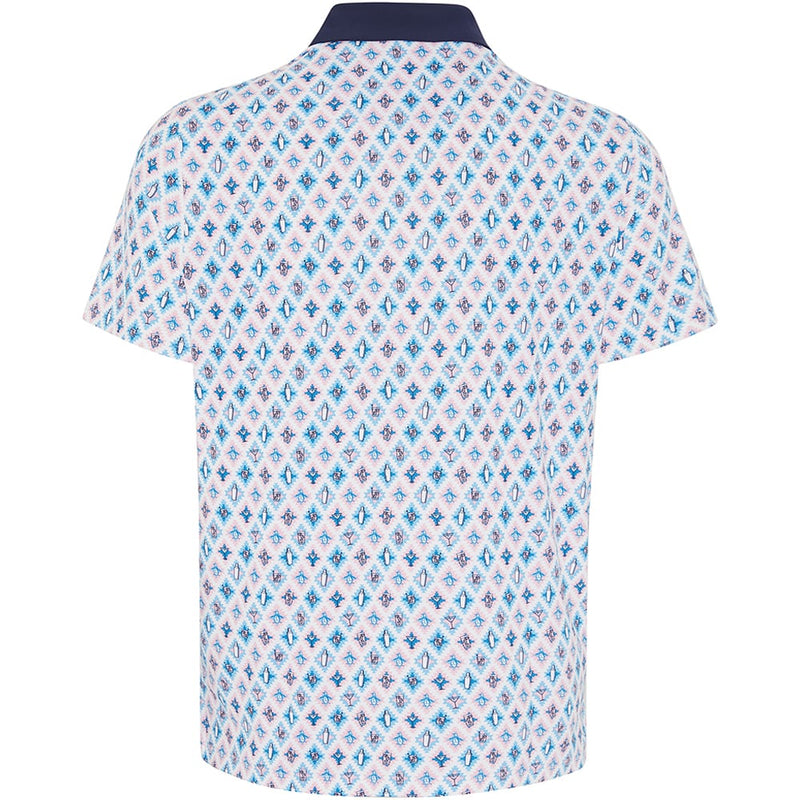 Original Penguin All-Over Atomic Cocktail Print Polo Shirt - Black Iris