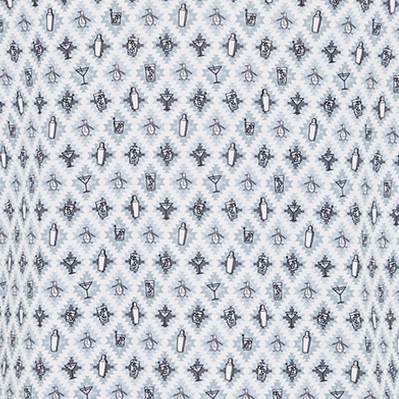 Original Penguin All-Over Atomic Cocktail Print Polo Shirt - Caviar