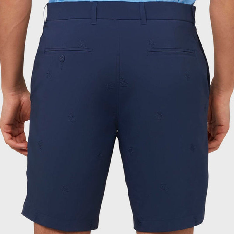 Original Penguin All-Over Pete Embroidered Shorts - Black Iris