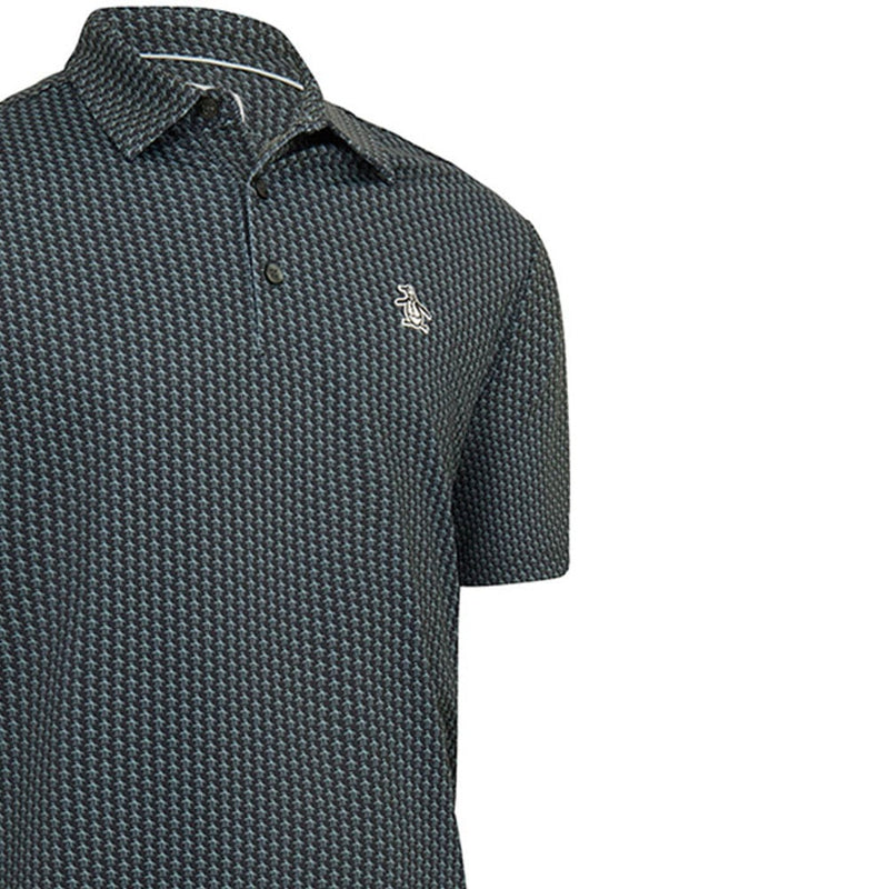 Original Penguin All-Over Pete Print Polo Shirt - Black Iris