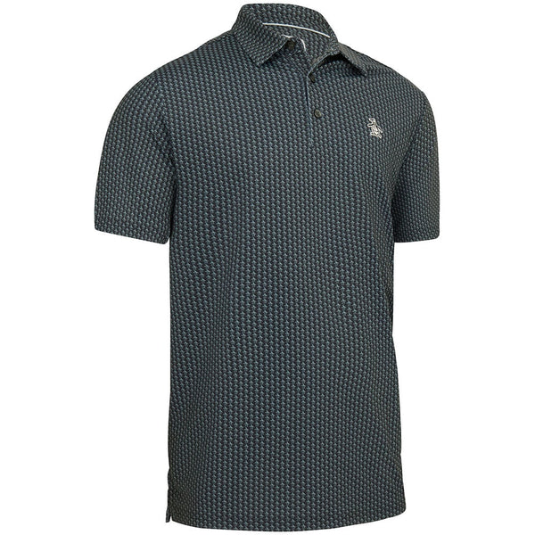 Original Penguin All-Over Pete Print Polo Shirt - Caviar
