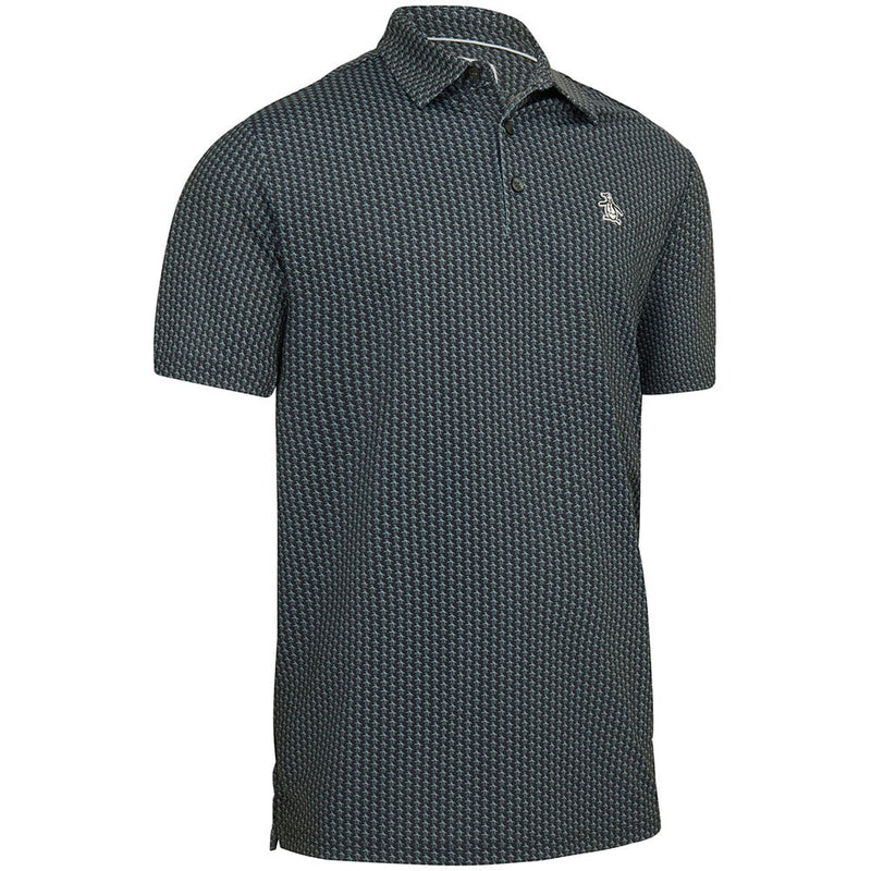 Original Penguin All-Over Pete Print Polo Shirt - Caviar