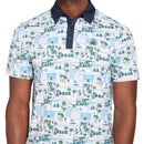 Original Penguin Beach Club Print Polo Shirt - Bright White