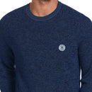 Original Penguin Birdseye Crew Neck Sweater - Deep Navy