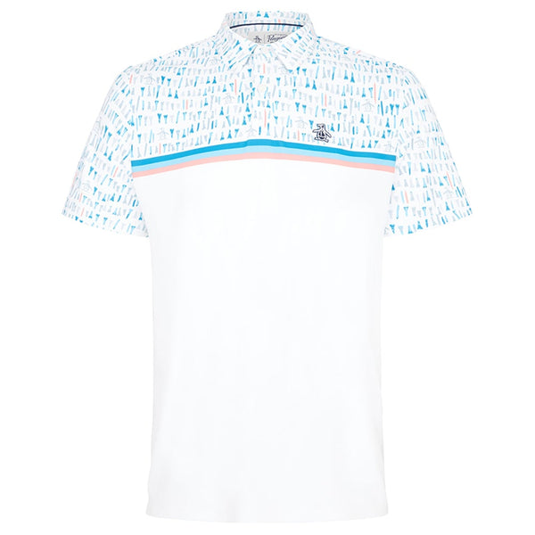 Original Penguin Broken Tees Print Polo Shirt - Bright White