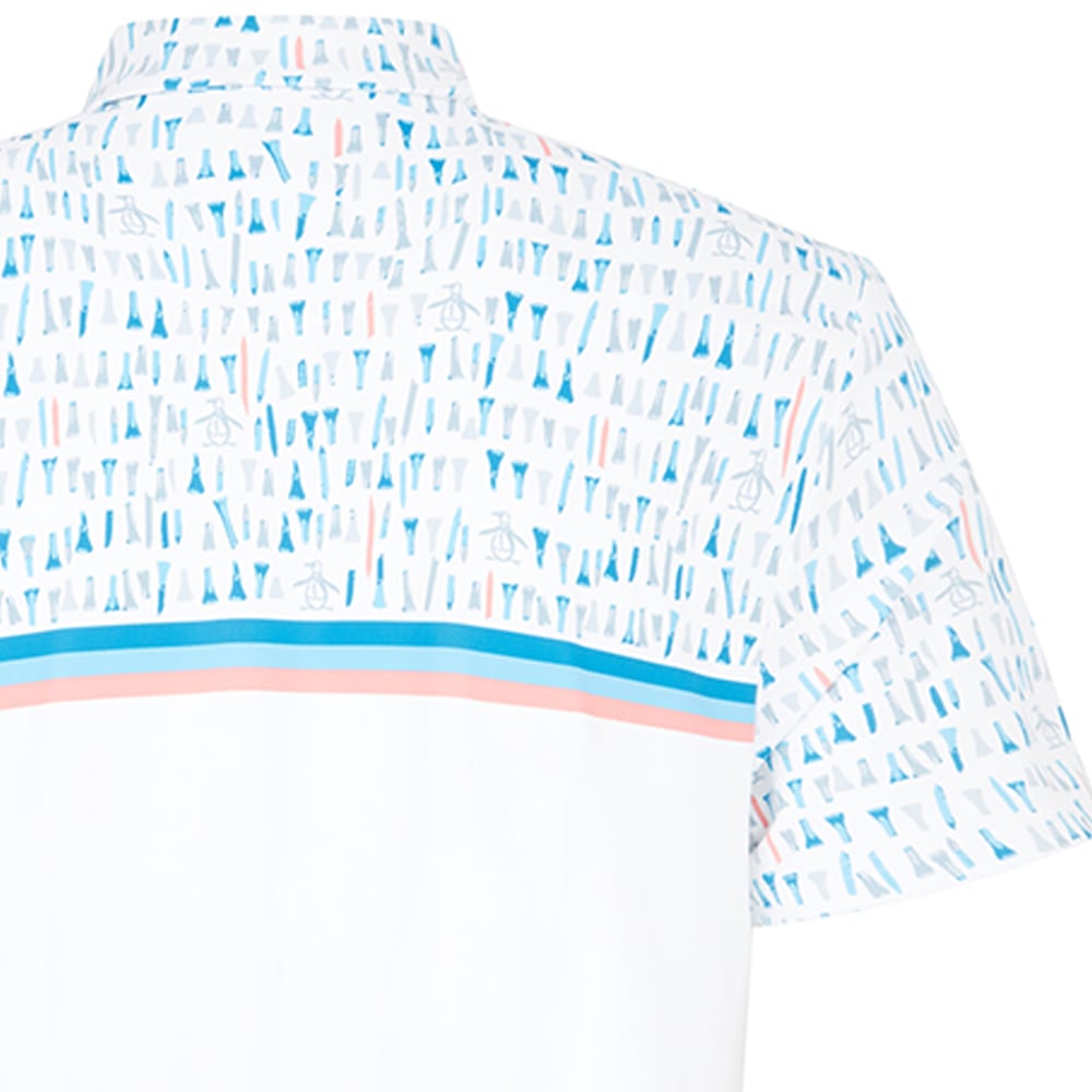 Penguin Broken Tees Golf Polo Shirt - White Penguin Broken Tees Golf Polo Shirt - White