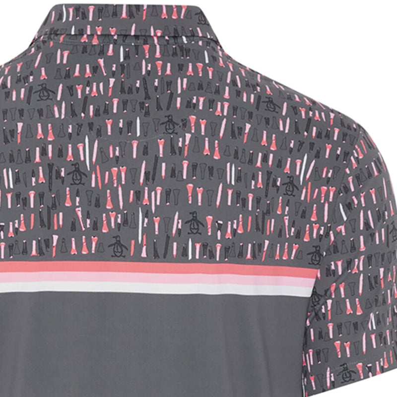Original Penguin Broken Tees Print Polo Shirt - Quiet Shade