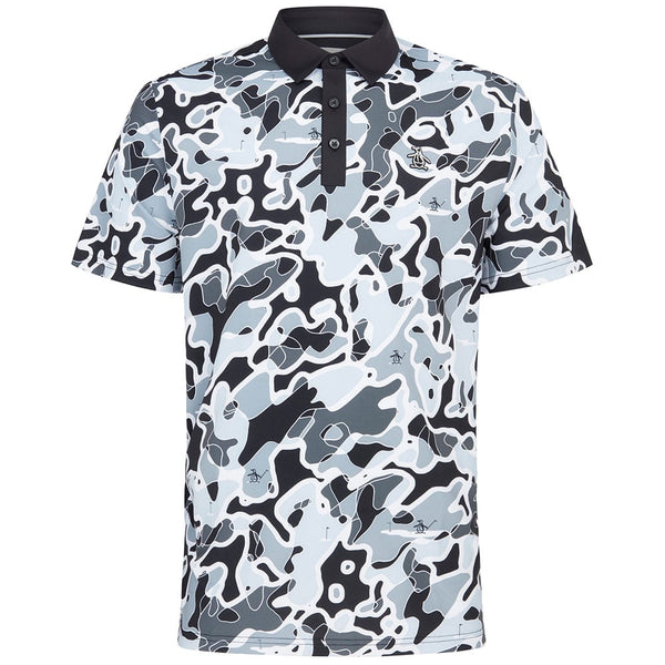 Original Penguin Bunker Print Polo Shirt - Caviar
