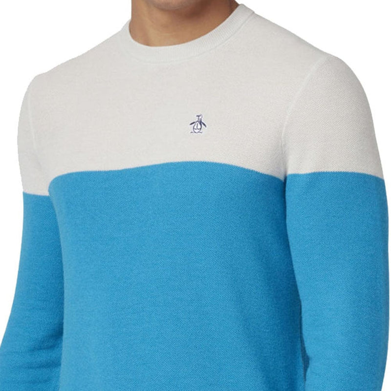 Original Penguin Colour Block Sweater - Pearl Blue