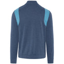 Original Penguin Full Zip 80's Bomber Colour Block Jacket - Black Iris/Bijou Heather