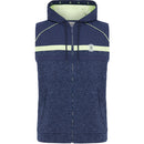 Original Penguin Full Zip Heritage Mixed Media Hoodie Gilet - Black Iris Bijou Heather