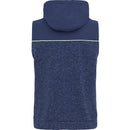 Original Penguin Full Zip Heritage Mixed Media Hoodie Gilet - Black Iris Bijou Heather