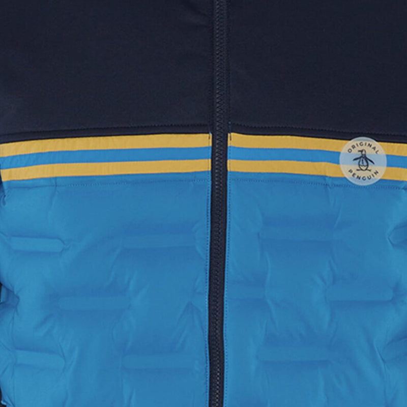 Original Penguin Insulated Mixed Media 80's Bomber Jacket - Black Iris