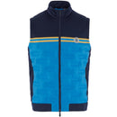 Original Penguin Insulated Mixed Media 80's Bomber Vest - Black Iris