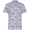 Original Penguin Jaspe Cubit Leaf Print Polo Shirt - Cordovan