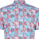 Original Penguin Jaspe Cubit Leaf Print Polo Shirt - Cordovan