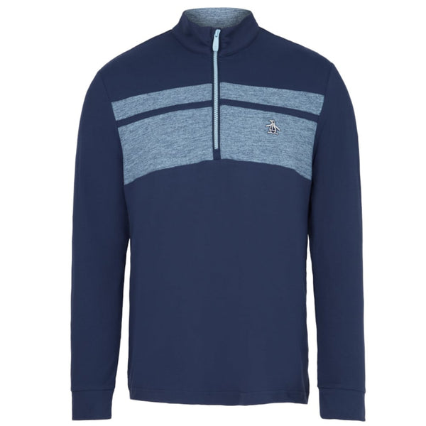Original Penguin Lightweight 1/4 Zip Pullover - Black Iris