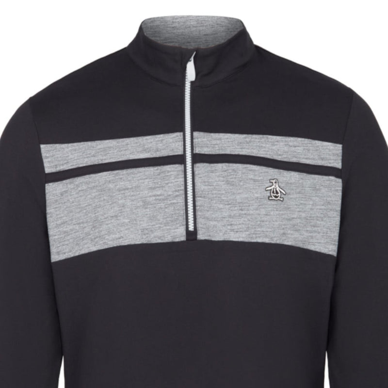 Original Penguin Lightweight 1/4 Zip Pullover - Caviar