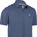 Original Penguin Old Fashioned Geo Print Polo Shirt - Black Iris