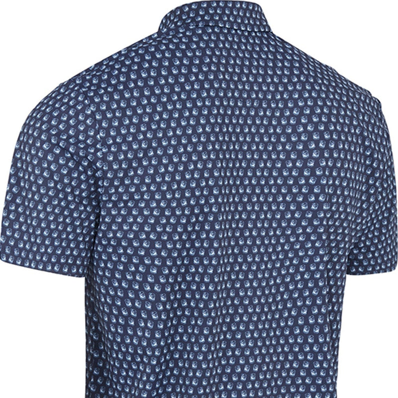 Original Penguin Old Fashioned Geo Print Polo Shirt - Black Iris