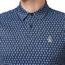 Original Penguin Old Fashioned Geo Print Polo Shirt - Black Iris