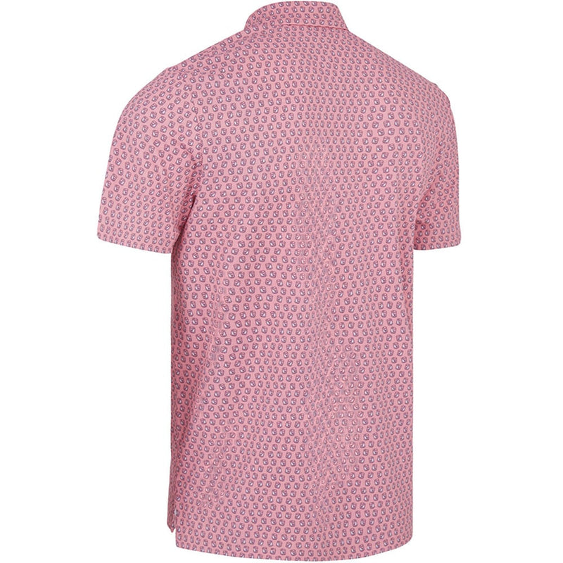 Original Penguin Old Fashioned Geo Print Polo Shirt - Geranium Pink