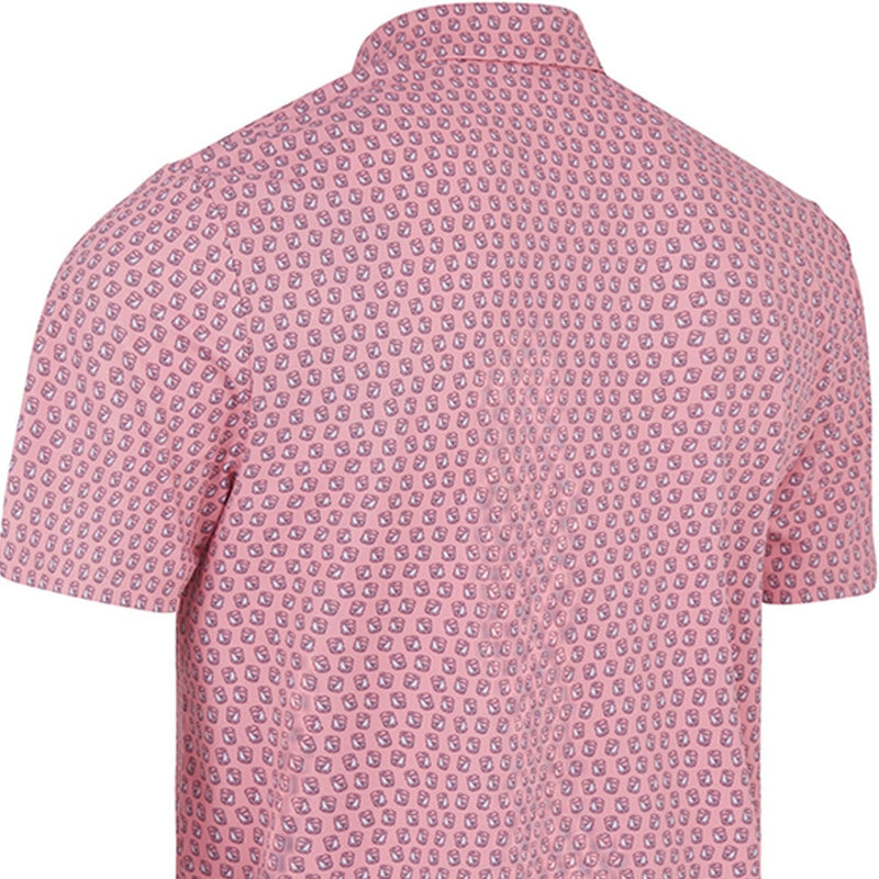 Original Penguin Old Fashioned Geo Print Polo Shirt - Geranium Pink