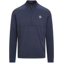 Original Penguin Pieced Midweight 1/4 Zip Pullover - Black Iris Heather