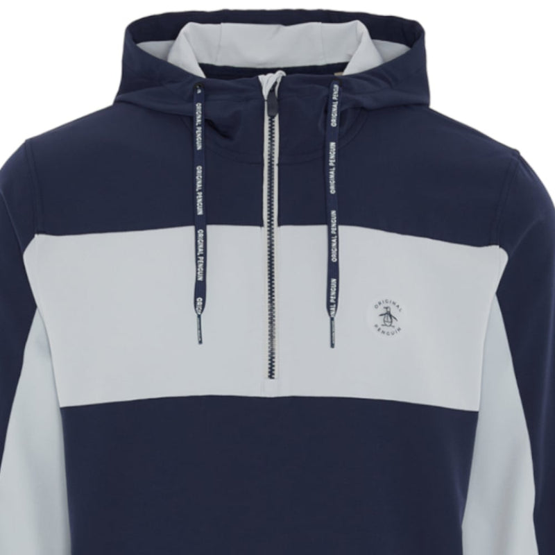 Original Penguin 1/4 Zip 90's Colour Wind Jacket - Black Iris/Pearl Blue