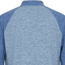 Original Penguin 1/4 Zip Lightweight Raglan Pullover - Black Iris Bijou Heather