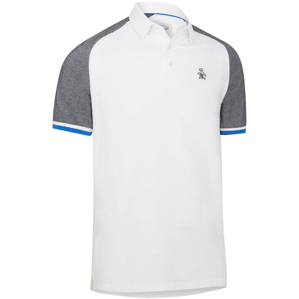 Original Penguin Raglan Colour Block Polo Shirt - Bright White