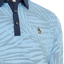 Original Penguin Resort Leaf Printed Polo Shirt - Blue Tattoo