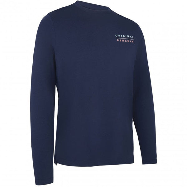 Original Penguin Trademark Graphic Crew Neck T-Shirt - Black Iris