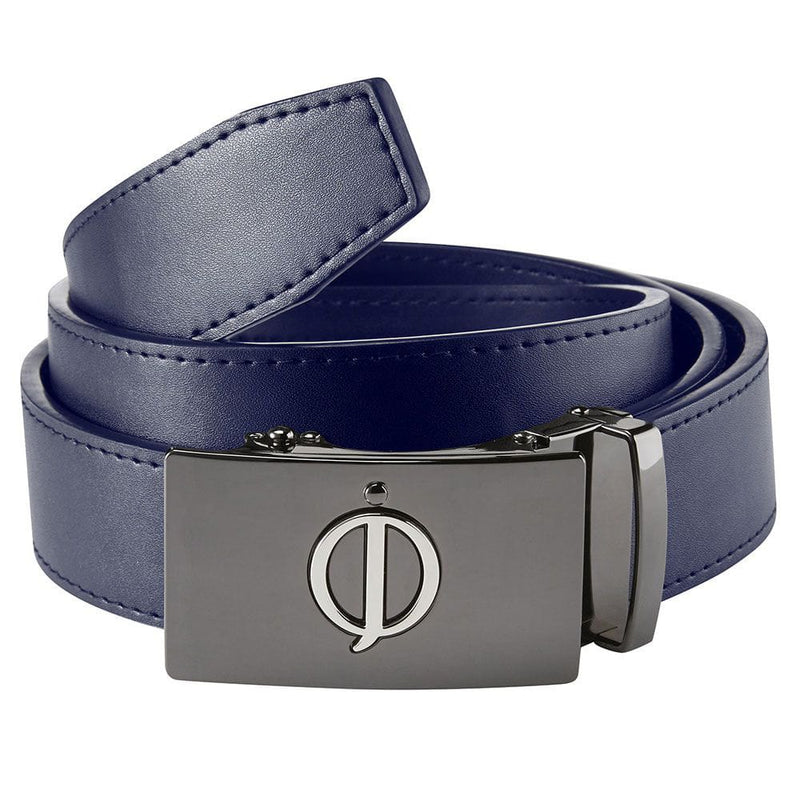 Oscar Jacobson Leather Belt - Navy