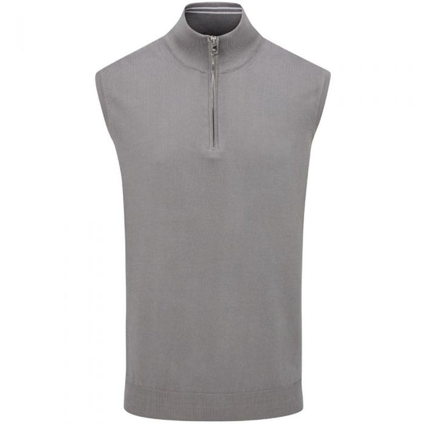 Oscar Jacobson Bob 1/2 Zip Sleeveless Pullover - Charcoal