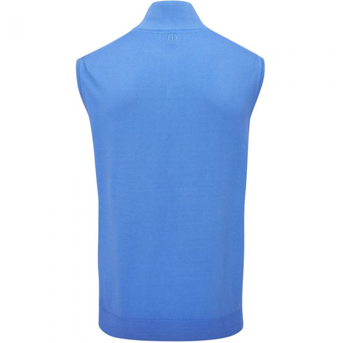 Oscar Jacobson Bob 1/2 Zip Sleeveless Pullover - Mid Blue