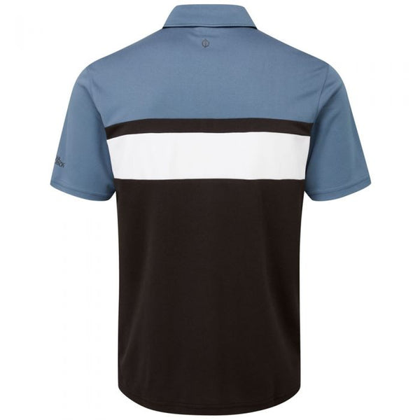 Oscar Jacobson Boston Polo Shirt - Black/Blue Charcoal