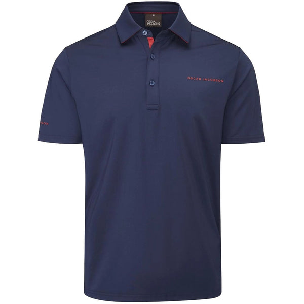 Oscar Jacobson Chap II Tour Polo Shirt - Navy/Jewel Red