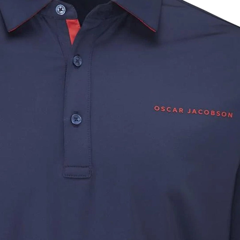 Oscar Jacobson Chap II Tour Polo Shirt Navy Jewel Red