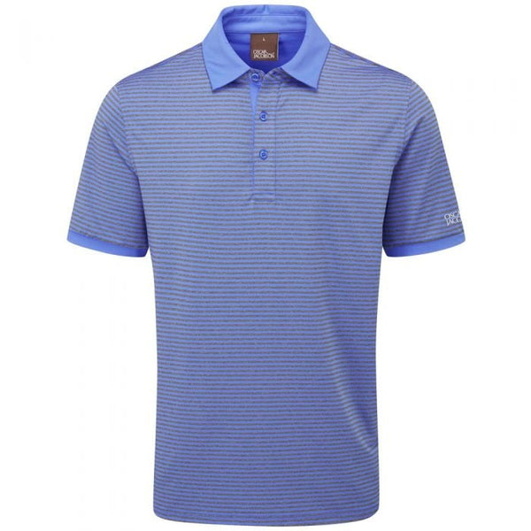Oscar Jacobson Chester Polo Shirt - Grey Marl/Mid Blue