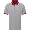 Oscar Jacobson Chester Polo Shirt - White/Dark Red
