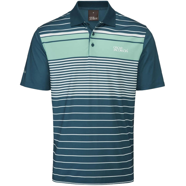 Oscar Jacobson Croft Polo Shirt - Aqua/White