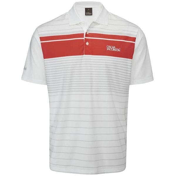 Oscar Jacobson Croft Polo Shirt - Jewel Red/Lunar Grey