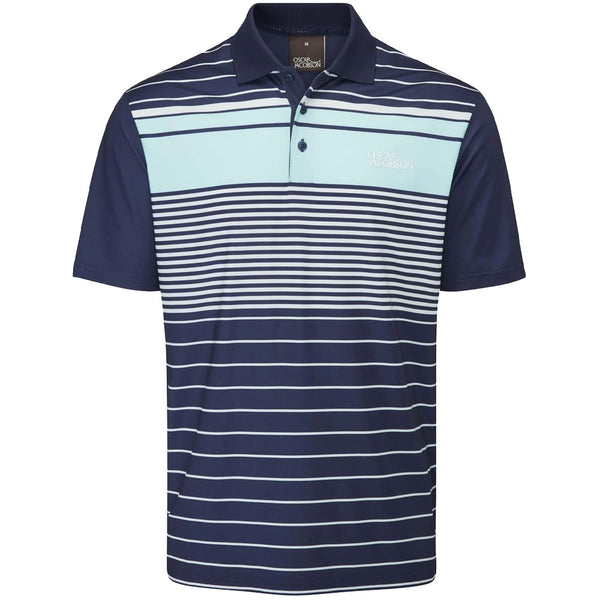 Oscar Jacobson Croft Polo Shirt - Navy/Cool Blue