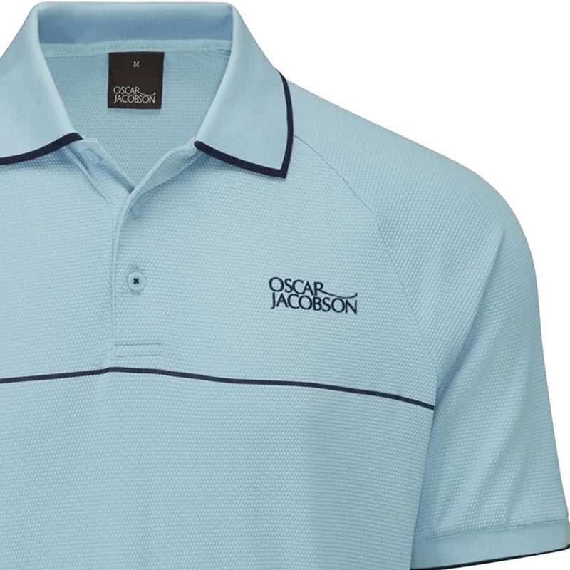 Oscar Jacobson Crompton Polo Shirt - Cool Blue/Navy