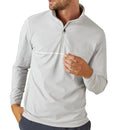 Oscar Jacobson Darwin 1/4 Zip Pullover - Lunar Grey/White