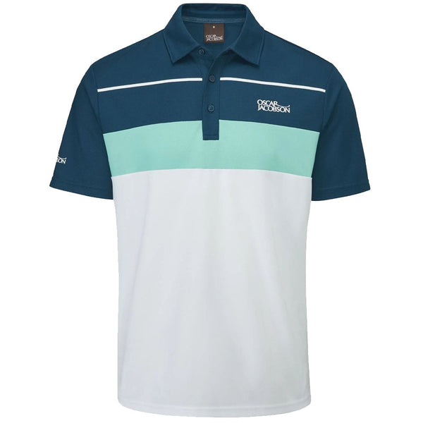 Oscar Jacobson Dodman Polo Shirt - White/Aqua