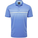 Oscar Jacobson Drayton Polo Shirt - Mid Blue/Sky Blue