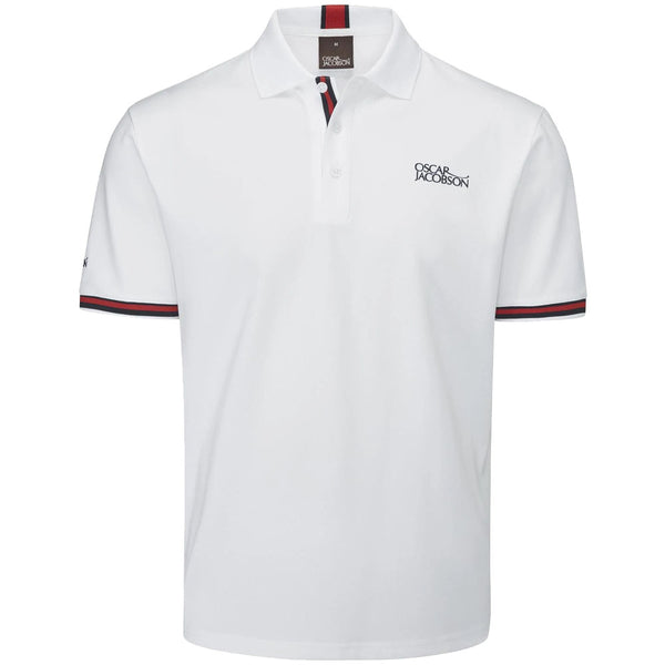 Oscar Jacobson Durham Tour Polo Shirt - White/Navy